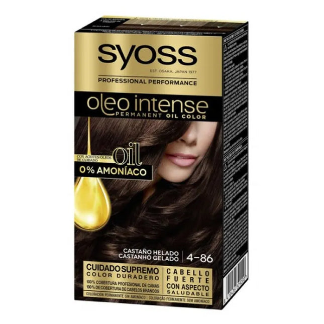 Syoss Oleo Intense Permanent Hair Color 4-86 Ice Brown Unisex
