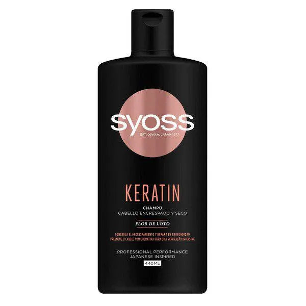 Syoss Keratin Champú Cabello Encrespado y Seco Unisex, 440 ml
