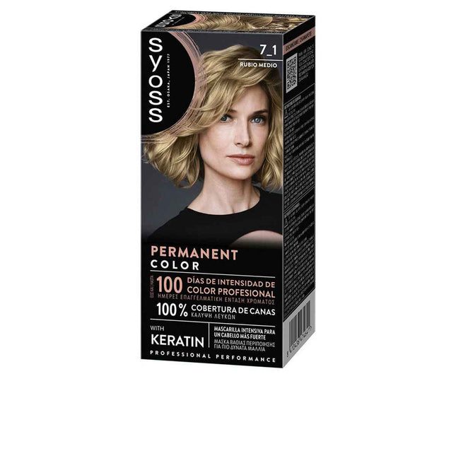Syoss Permanent Color 7,1-Rubio Medio 1 U Unisex