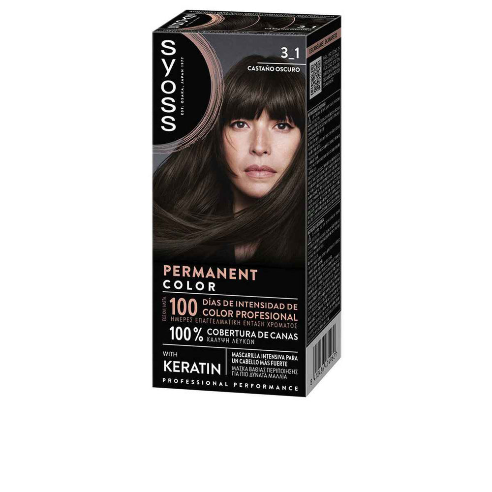 Syoss Permanent Color 3,1-Castaño Oscuro 1 U Unisex