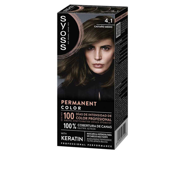 Syoss Permanent Color 4,1-Castaño Medio 1 U Unisex