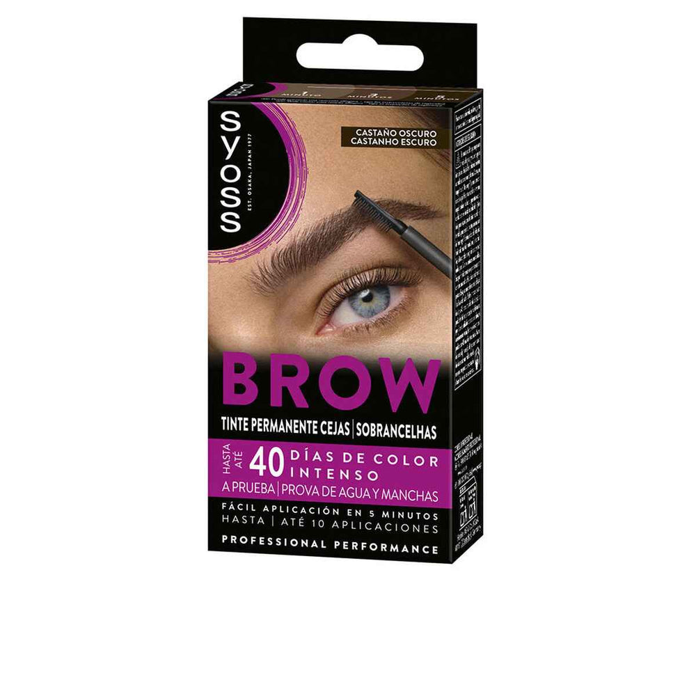 Syoss Brow Tint Permanente Cejas Castaño Oscuro 1 U Unisex