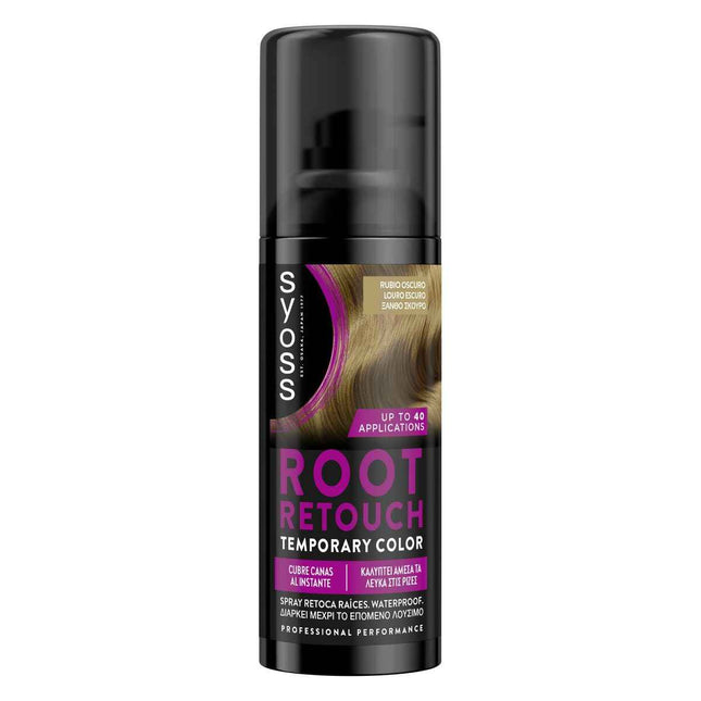 Syoss Root Retouch Retoca Raices – Spray Rubio Oscuro Unisex, 120 ml