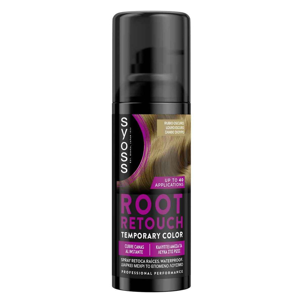 Syoss Root Retouch Retoca Raices – Spray Rubio Oscuro Unisex, 120 ml