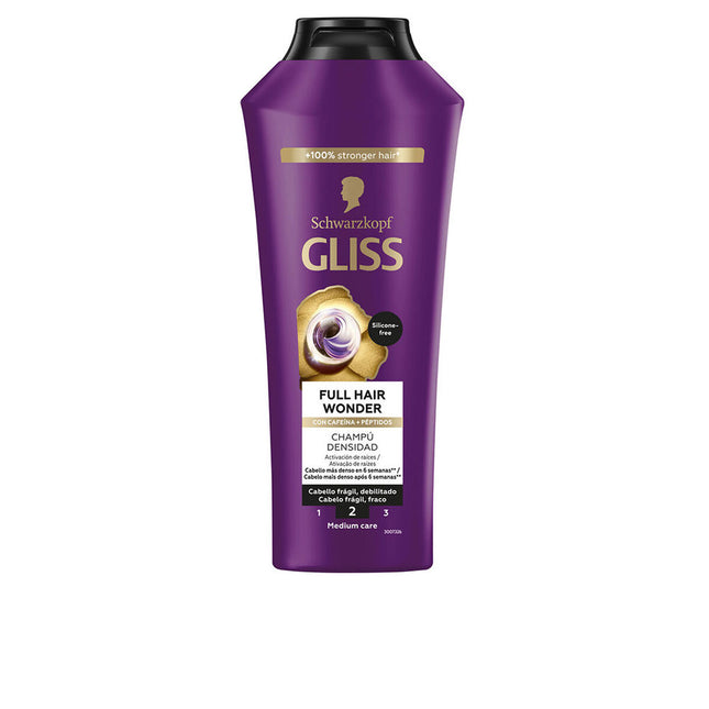 Schwarzkopf Gliss Full Hair Wonder Champú Densidad Unisex, 400 ml