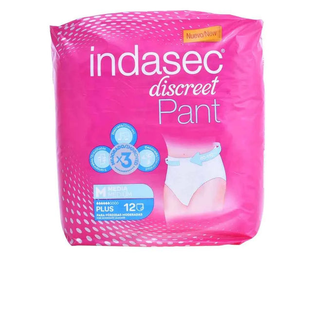 Indasec Pant Plus Medium Size, 12 Units