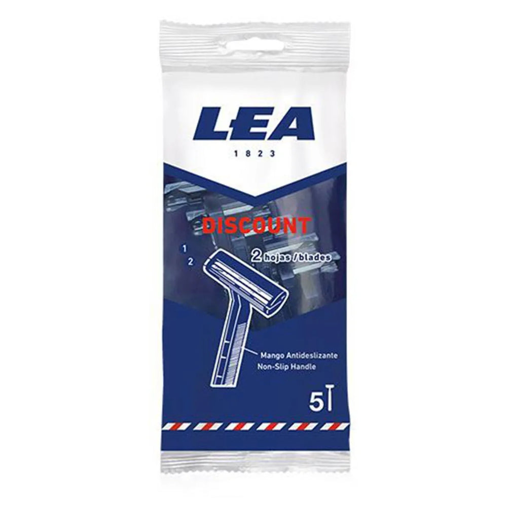 LEA Discount 2 Blades Disposable Blades Pack Unisex, 5 Units