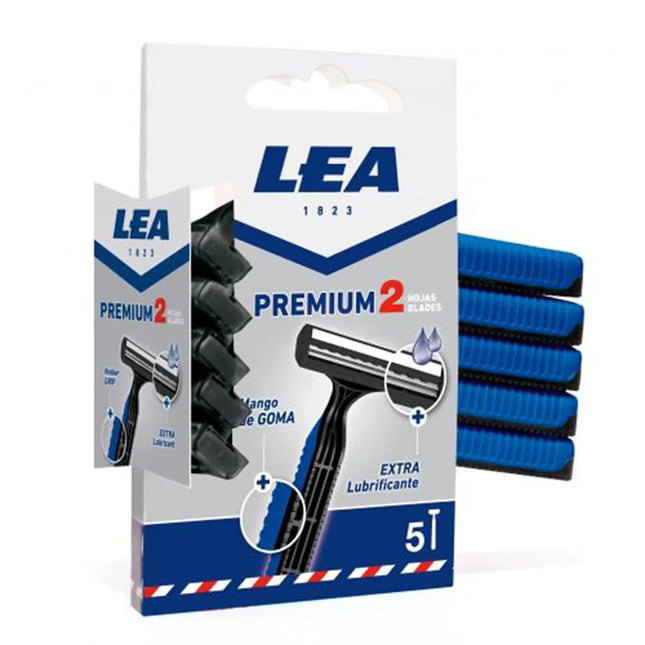 LEA Premium 2 Blades Disposable Blades Unisex, 5 Units
