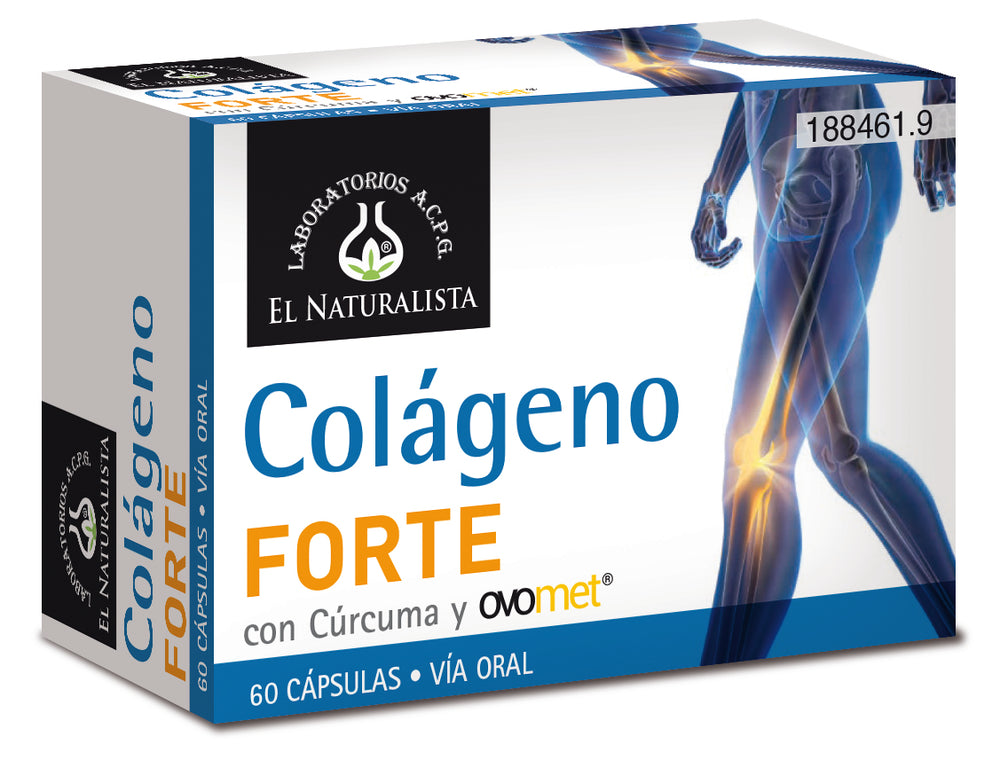 EL Natural Colageno Forte Con Curcuma y Ovomet 60 Capsulas