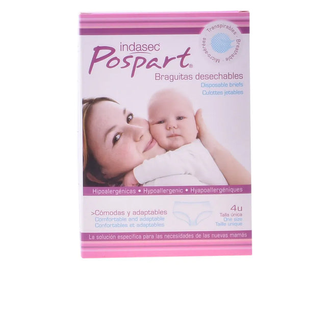 Indasec Pospart Single Size Disposable Panties, 4 Units