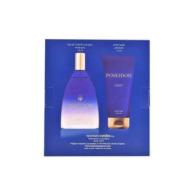 Instituto Español Institito Español Poseidon Deep – Eau de Toilette for Men Spray 150 ml, Set 2 Pieces