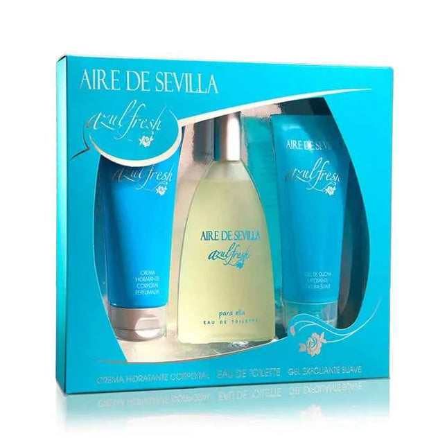 AIRE DE Sevilla Azul Fresh – Eau de Toilette for Women Spray 150 ml Set 3 Piezas