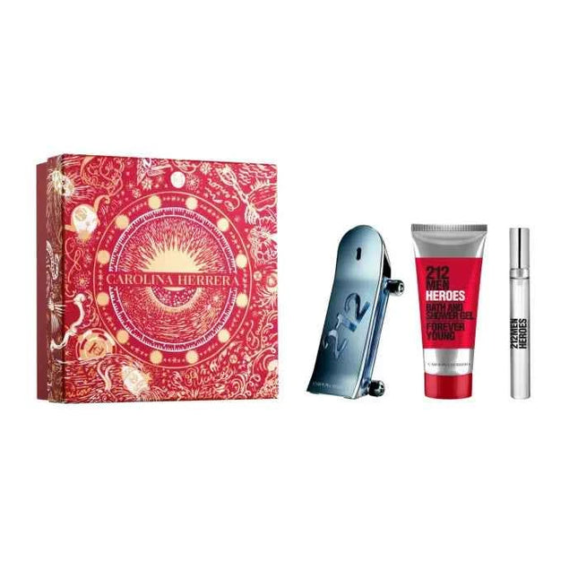 Carolina Herrera 212 Heroes – Eau de Toilette for Men Spray 90 ml, Set 3 Pieces