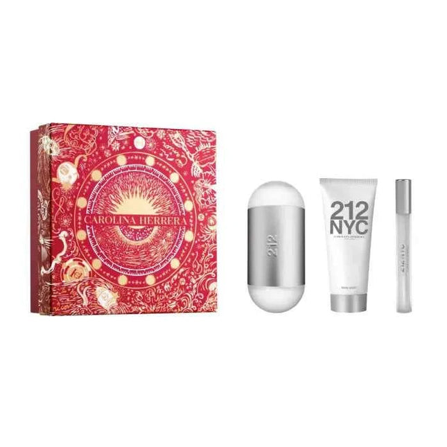 Carolina Herrera 212 Nyc – Eau de Toilette for Women Spray 100 ml Set 3 Pieces Christmas 2023