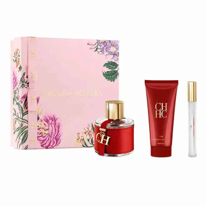 Carolina Herrera Ch Eau de Toilette for Women – Spray 100 ml, Set 3 Pieces