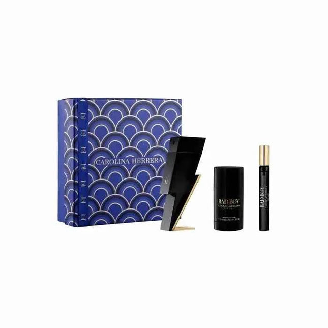 Carolina Herrera Bad Boy – Eau de Toilette for Men Spray 100 ml, Set 3 Pieces