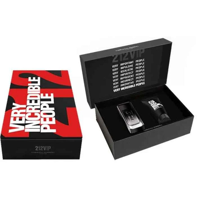 Carolina Herrera 212 Vip Black – Eau de Parfum for Men Spray 100 ml, Set 2 Pieces