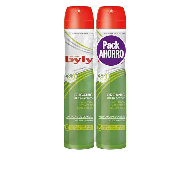 BYLY Organic Extra Fresh – Deodorant Spray Unisex, 2x200 ml
