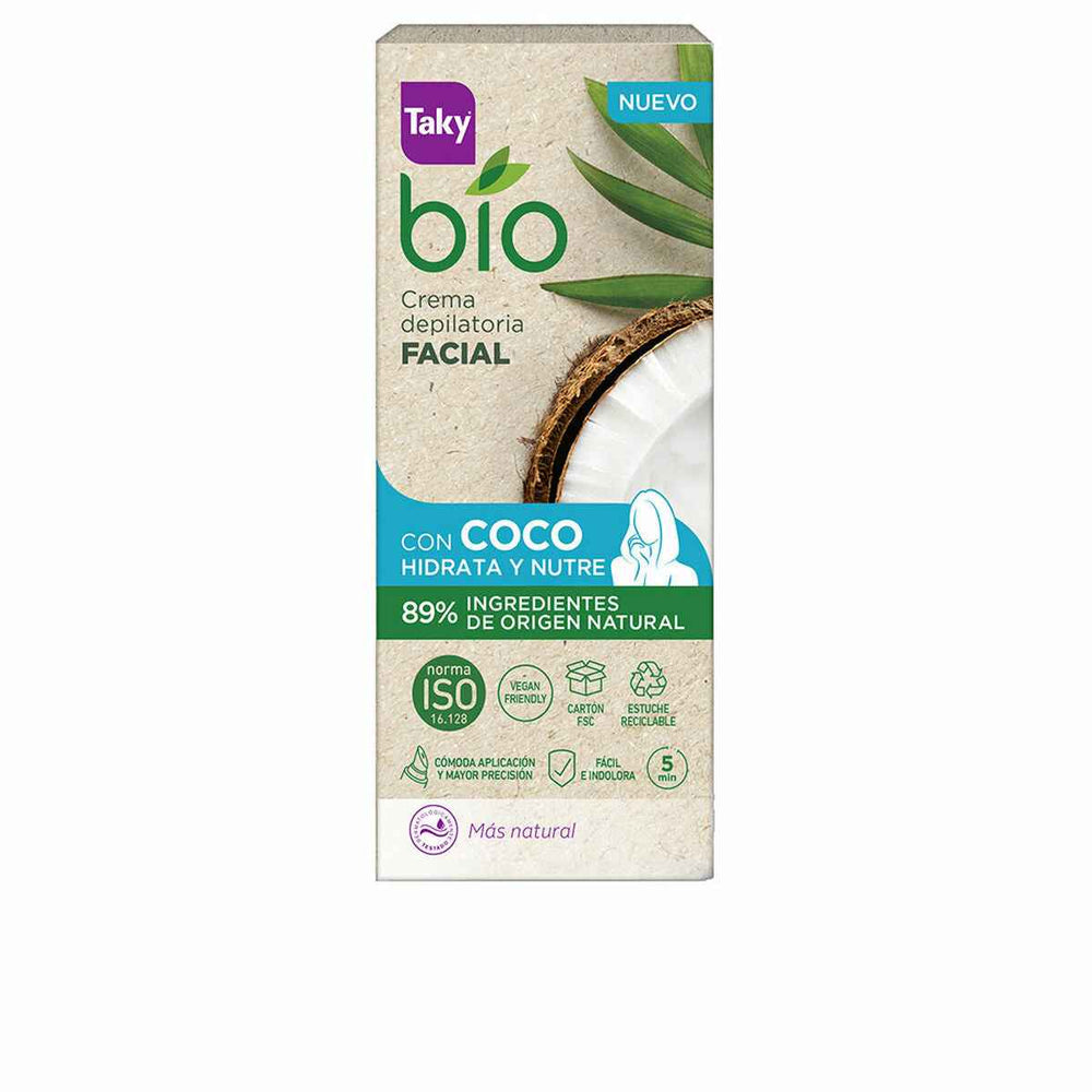 TAKY Bio Coco Crema Depilatoria Facial Unisex, 20 ml