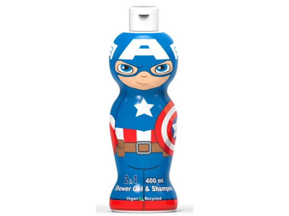 Marvel Captain America – Shower Gel & Shampoo 2-in-1 for Children, 400 ml