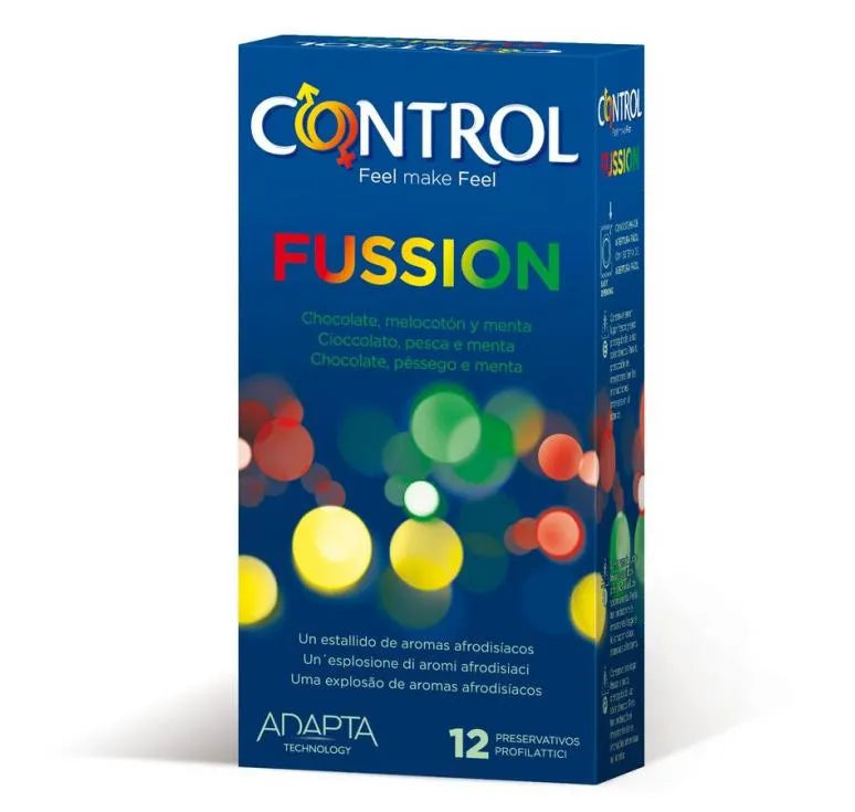 Control Fussion Chocolate, Peach and Mint, 12 Units