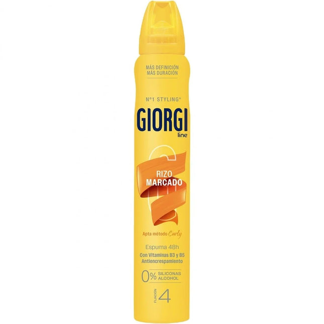 Giorgi LINE Rizos Marcados Espuma Fijadora Método Curly N4 Unisex, 250 ml