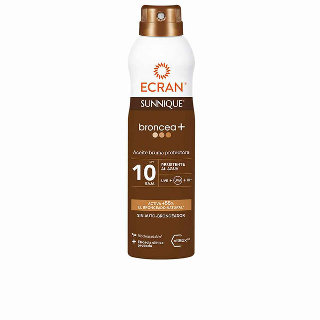 Ecran Sunnique Broncea Aceite Bruma Spf10 Unisex, 250 ml