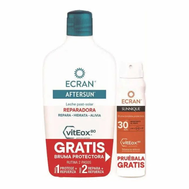 Ecran Aftersun Milk 400 ml + Sunnique Spf30 – Spray Unisex, 75 ml