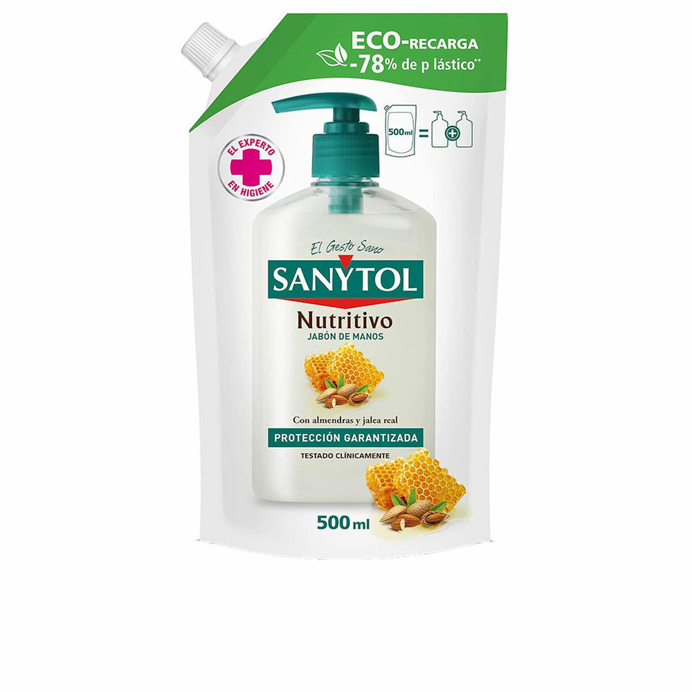 Sanytol Recambio Jabón Antibacteriano Nutritivo Eco Unisex, 500 ml