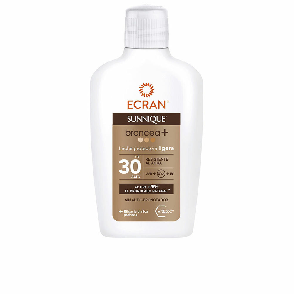 Ecran Sunnique Broncea Leche Protectora Spf30 Unisex, 200 ml
