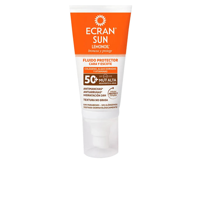 Ecran Sun Lemonoil Face And Neck Fluid Spf50 Unisex, 50 ml