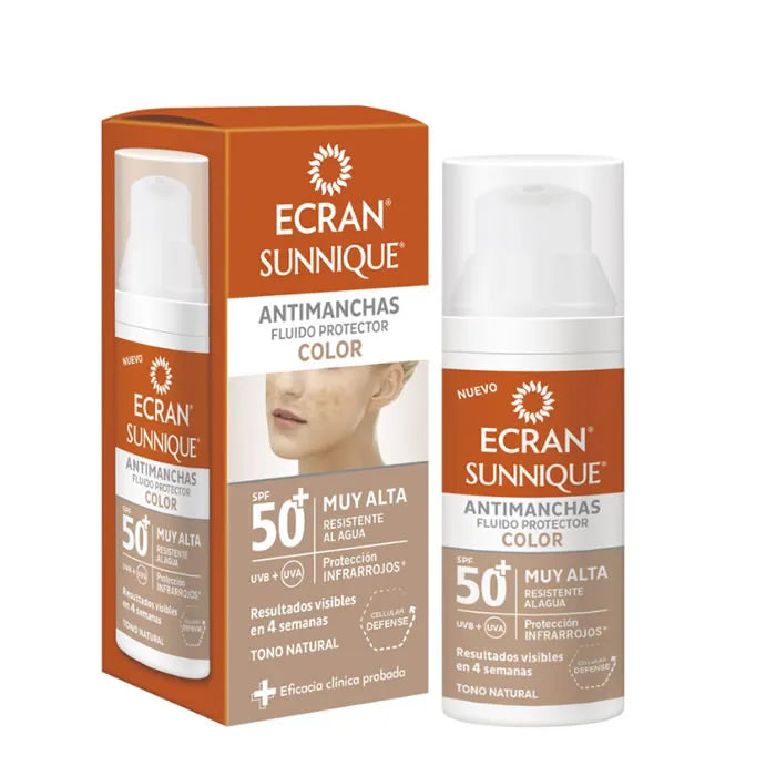 Ecran Sunnique Antimanchas Color Spf50 Unisex, 50 ml