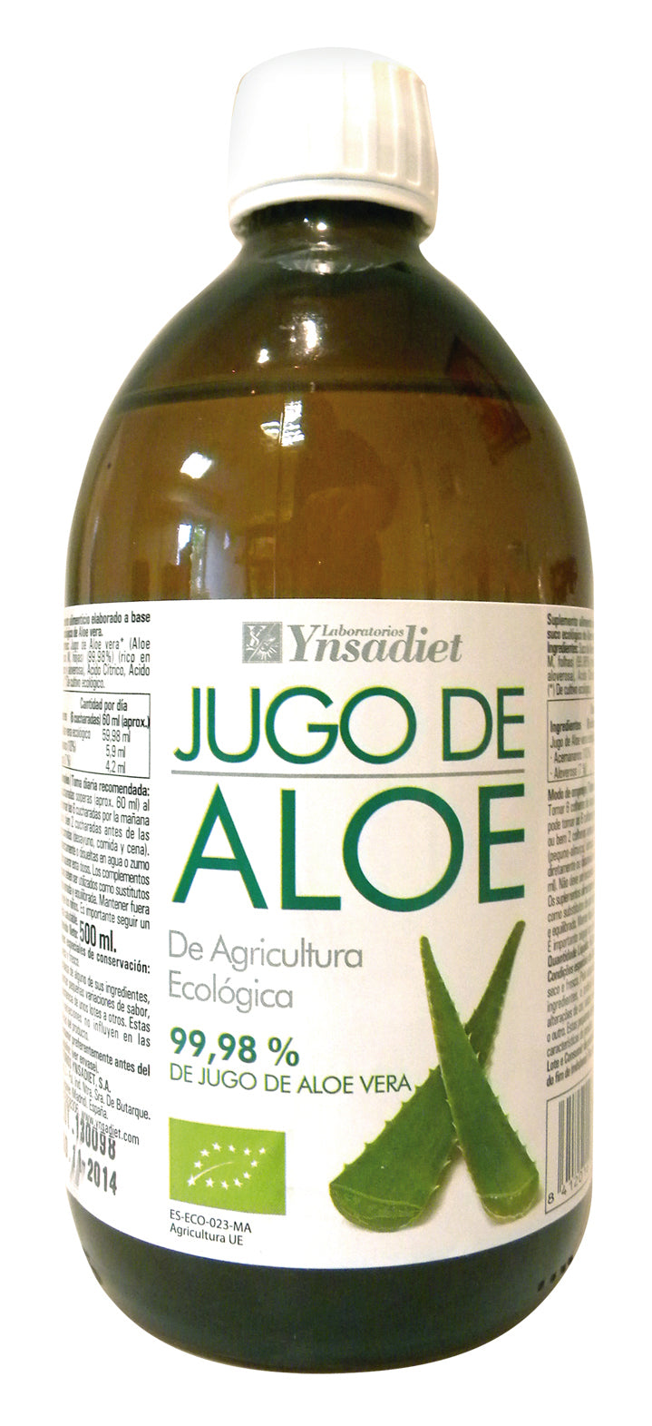 Ynsadiet Jugo Aloe Vera Bio, 500 ml