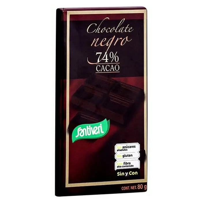 Santiveri Dark Chocolate 74% Cocoa, 80 g