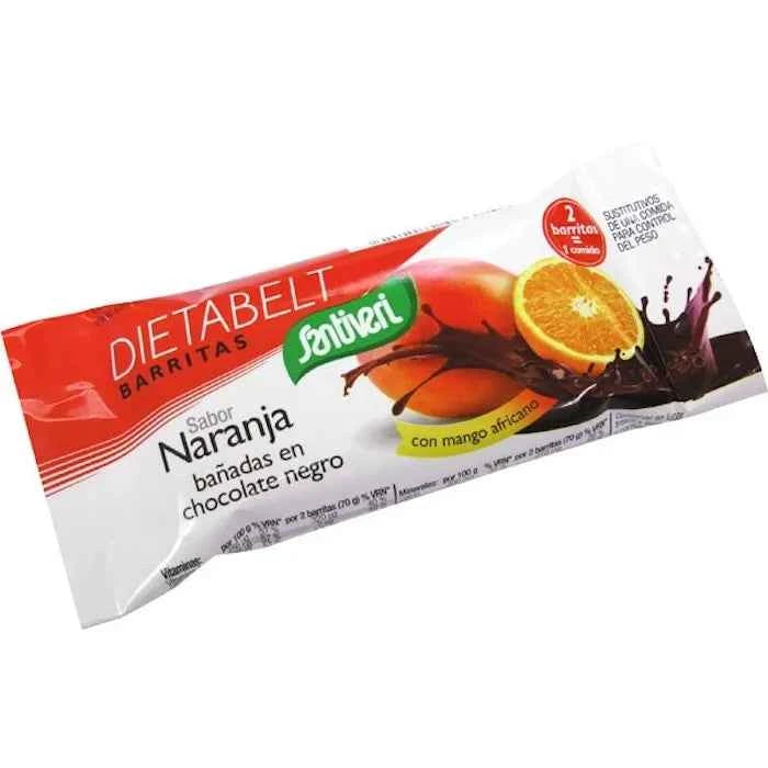 Santiveri Dietabelt Orange Dark Chocolate Bar, 16 Units