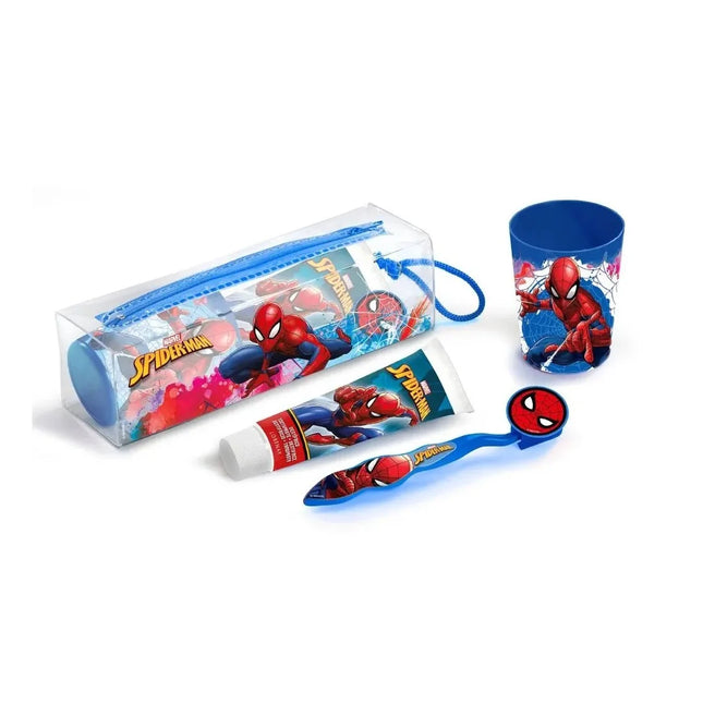Cartoon Neceser Spiderman Bucal Denttifrico Cepillo Dental Vasito Unisex