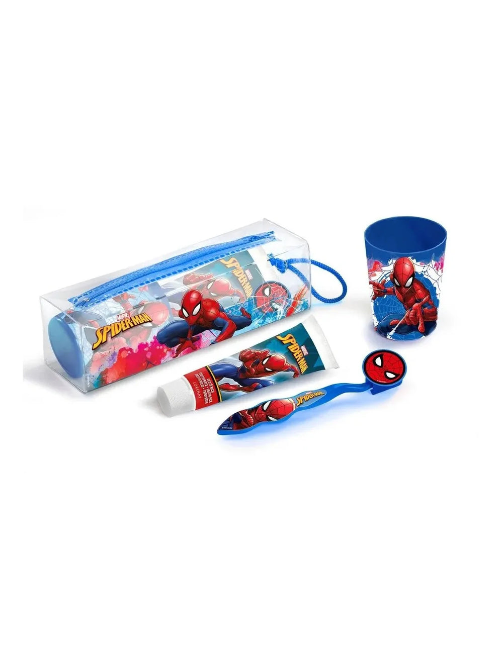 Cartoon Neceser Spiderman Bucal Denttifrico Cepillo Dental Vasito Unisex