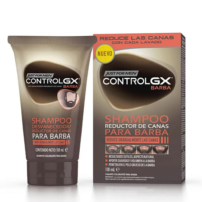 Champú Just For Men Control Gx Barbe Grey Hair Reducer, 118 ml