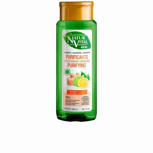 Naturvital Eco Purificante Jengibre y Limón Champú Unisex, 300 ml