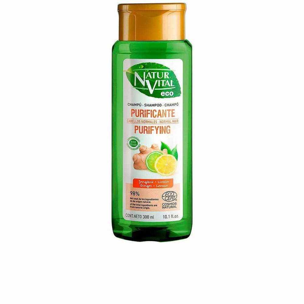 Naturvital Eco Purificante Jengibre y Limón Champú Unisex, 300 ml