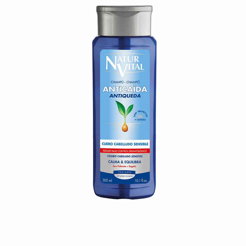 Naturvital Champu Anticaida Cuero Cabelludo Sensible Unisex, 300 ml