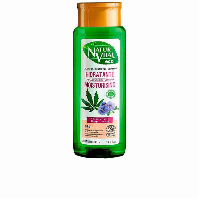 Naturvital Eco Hidratante Cáñamo y Lino Champú Unisex, 300 ml