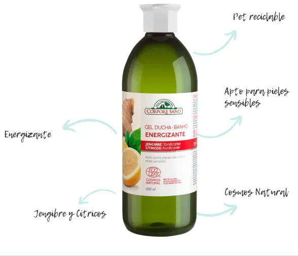 Corpore Gel De Baño Energizante, 600 ml