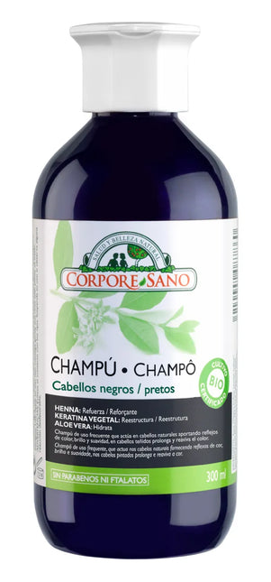 Corpore Champu Henna 300 ml Cabellos Negros Bio
