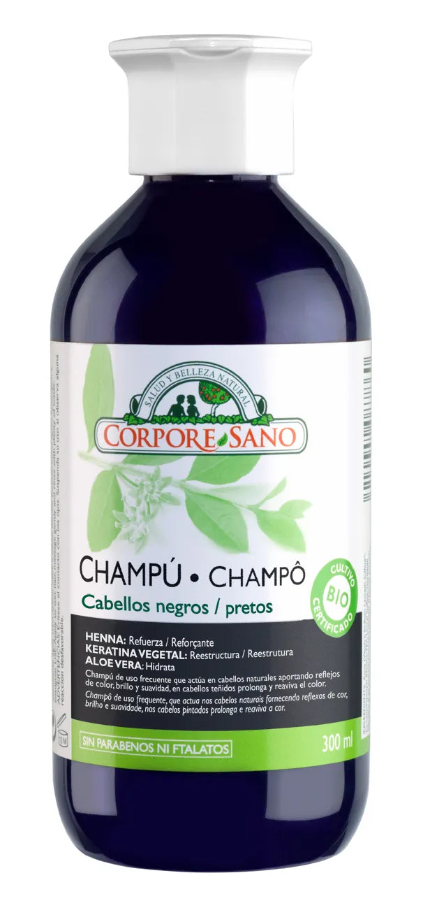 Corpore Champu Henna 300 ml Cabellos Negros Bio