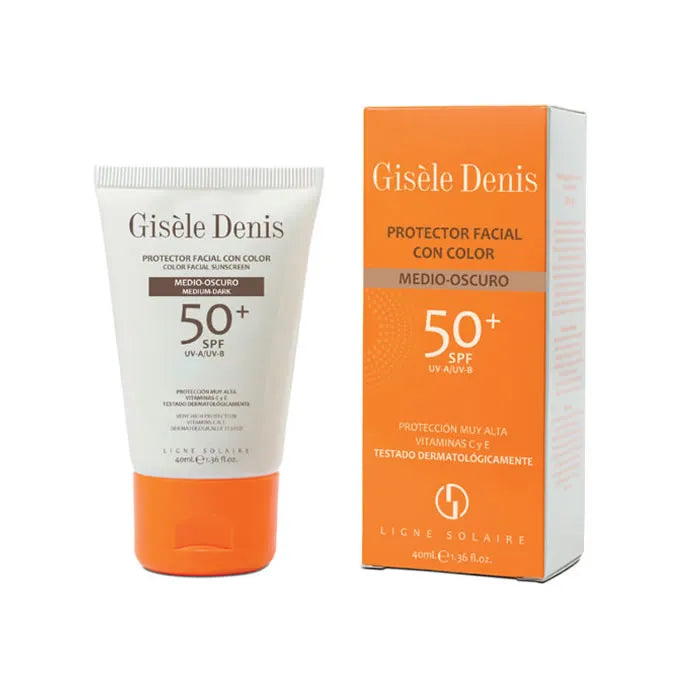 Gisèle Denis Color Facial Sunscreen Spf50+ Medium/Dark Unisex, 40 ml