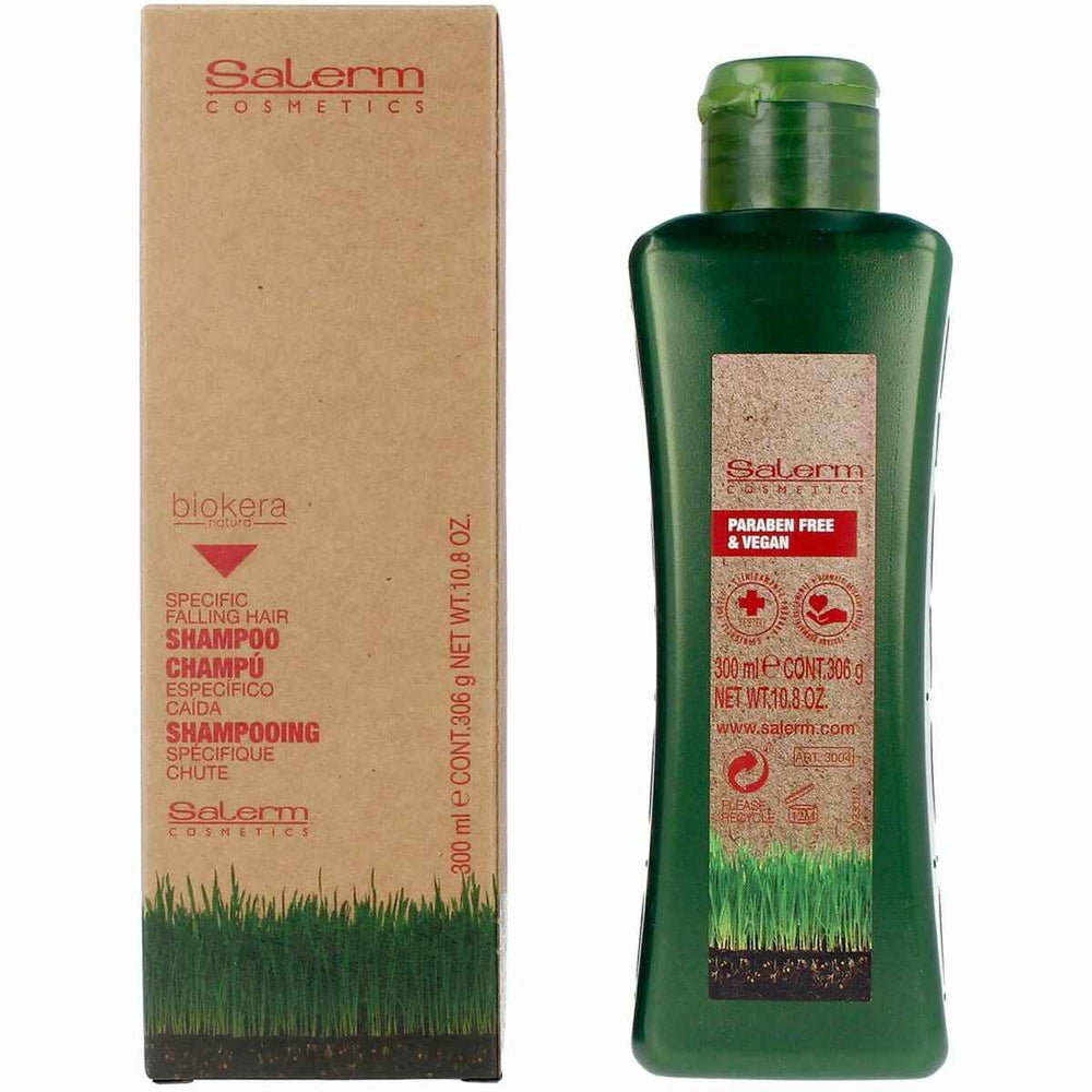 Salerm Cosmetics Biokera Champú Específico Anticaída Unisex, 300 ml