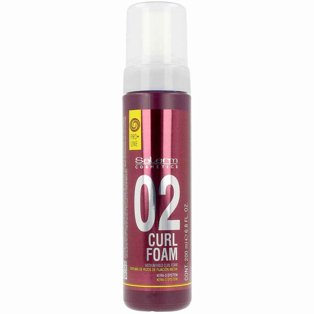 Salerm Cosmetics Curl Mousse 04 Espuma De Rizos Fijación Media Unisex, 200 ml