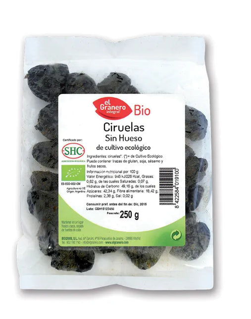 Granero Ciruelas S-Hueso Bio, 250 g