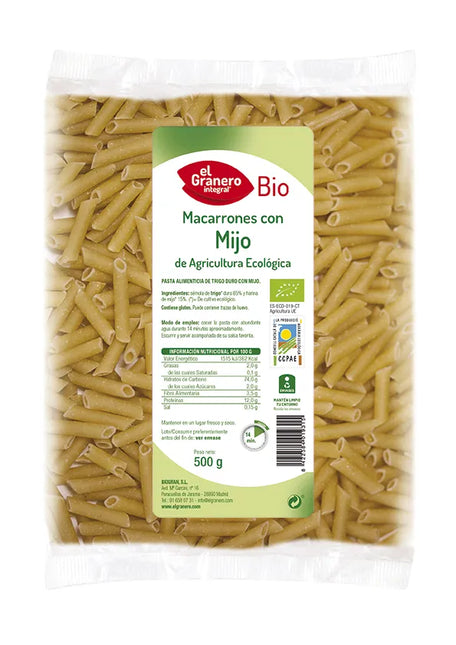 Granero Macarrones Con Mijo Bio, 500 g